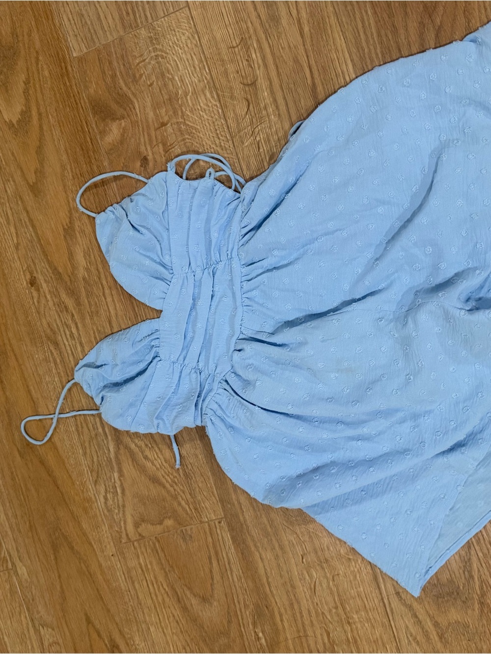 Light Blue Eyelet romper